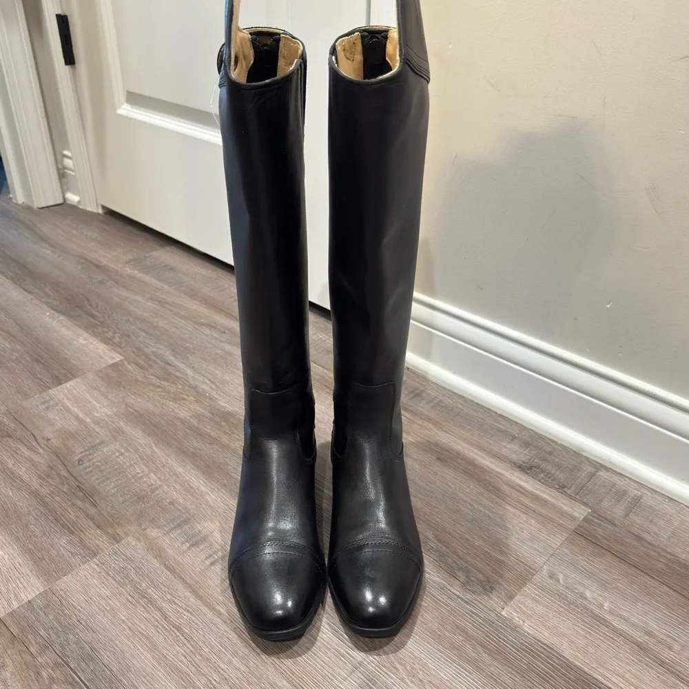 Ariat Kinsley Dress Tall Riding Black Leather Boots - Picture 5 of 14